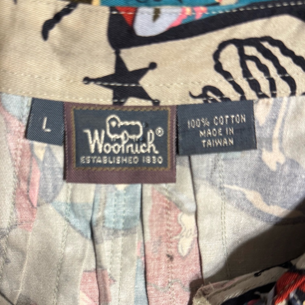 Vintage Woolrich Novelty Western Cowboy Boots Print Button Up Shirt - Picture 11 of 11